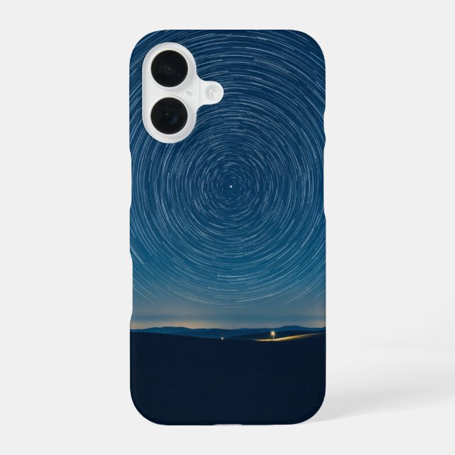 Vintage Star Trails iPhone 16 Case (Back)