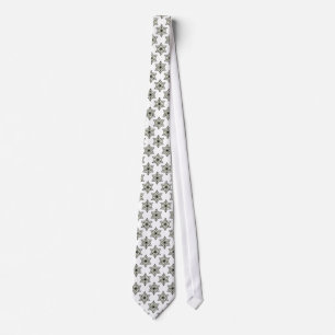 Vintage Starburst Tie, Black and White Tie