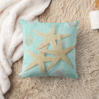 Vintage Starfish Throw Pillow