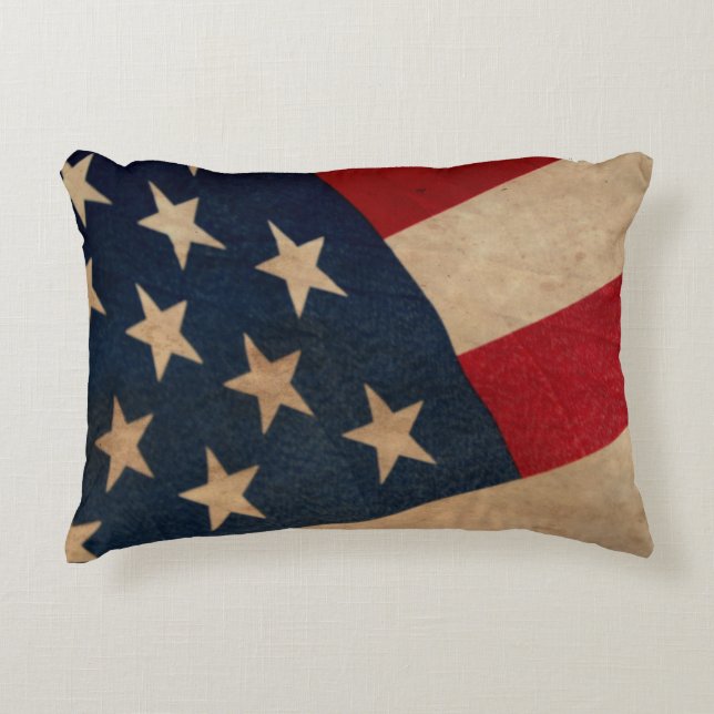 Vintage Stars and Stripes Pillow (Front)