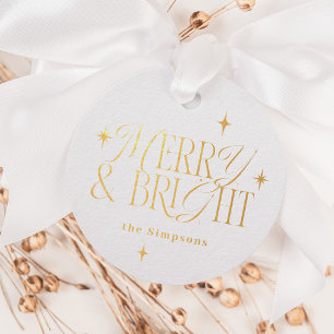 Vintage Stars Merry & Bright Favour Tags