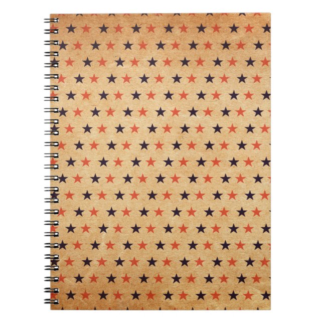 Vintage Stars: Old Paper Texture Notebook (Front)
