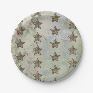Vintage Stars Paper Plate