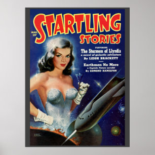 Vintage “Startling Stories” pulp comic Poster