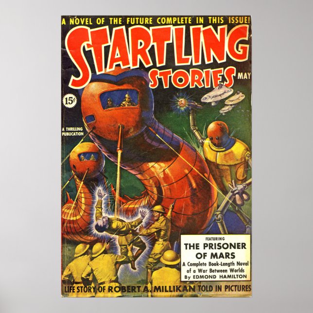 Vintage Startling Stories Pulp Science Fiction Poster (Front)