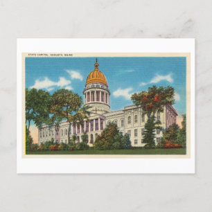 Vintage State Capitol in Augusta, Maine,  Postcard