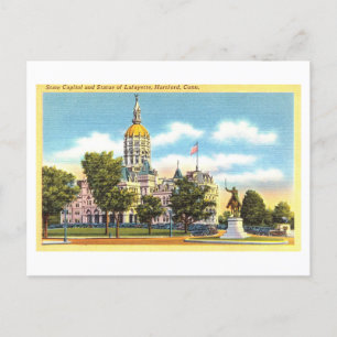 Vintage State Capitol in Hartford, Connecticut Postcard