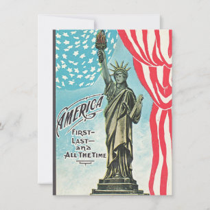 Vintage Statue Of Liberty America First
