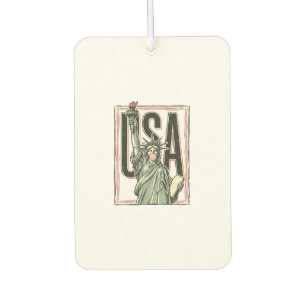 Vintage Statue of Liberty Bubblegum Graphic Tee_1 Car Air Freshener