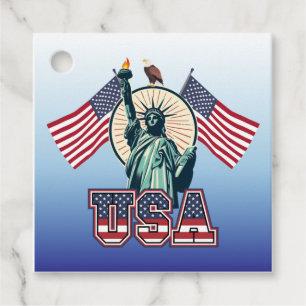 Vintage, Statue of Liberty Favour Tags