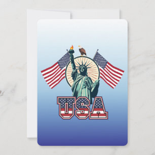 Vintage, Statue of Liberty Holiday Card