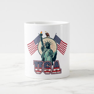 Vintage, Statue of Liberty Large Coffee Mug
