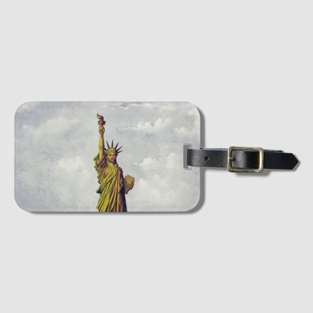 Vintage Statue of Liberty Luggage Tag (Front Horizontal)