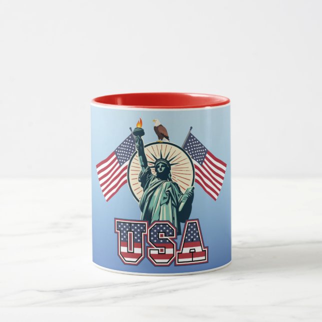 Vintage, Statue of Liberty  Mug (Center)