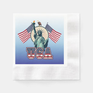 Vintage, Statue of Liberty Napkin