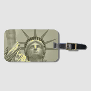 Vintage Statue of Liberty New York Close-Up Photo Luggage Tag