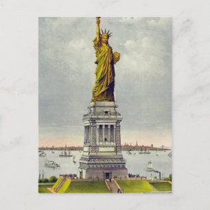 Vintage Statue of Liberty New York Travel Postcard