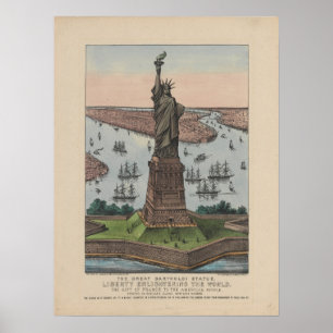 Vintage Statue of Liberty Poster