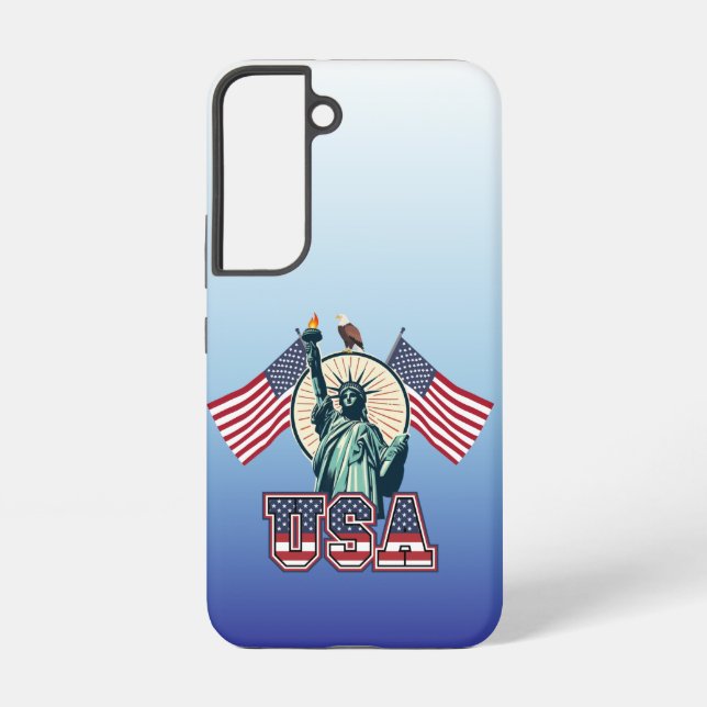 Vintage, Statue of Liberty  Samsung Galaxy S22 Case (Back)