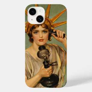 Vintage Statue of Liberty, WWI Patriotic War Ad Case-Mate iPhone 14 Case