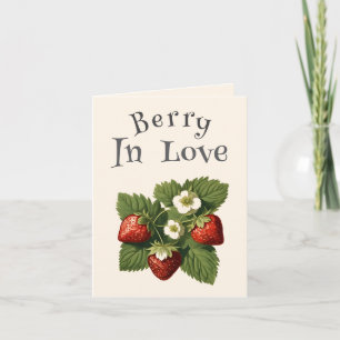 Vintage Stawberries -  Berry in Love Card