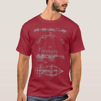 Vintage Steam Engine Locomotive Model Train T-Shirt
