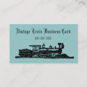 Vintage Steam Engine Train Business Card
