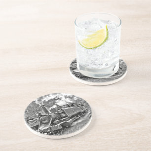 Vintage Steam Engine Train Coaster