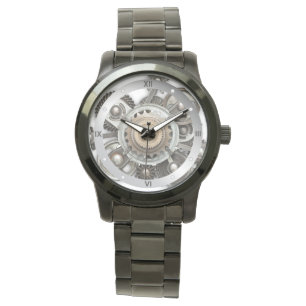Vintage Steam Gear Black Watches