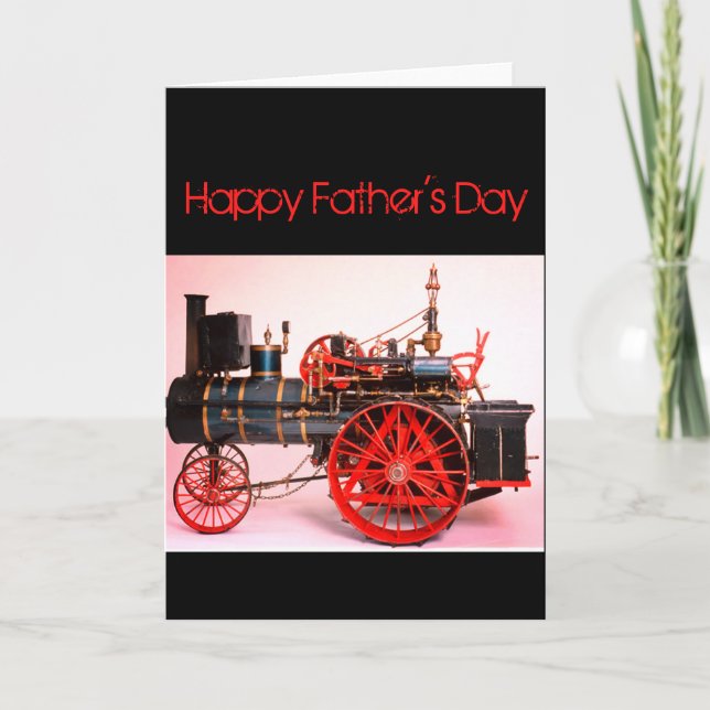 VINTAGE STEAM LOCOMOTIVE FATHER'S DAY CARD (Front)