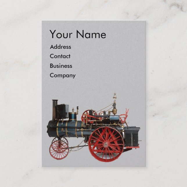 VINTAGE STEAM LOCOMOTIVE MONOGRAM BUSINESS CARD (Front)