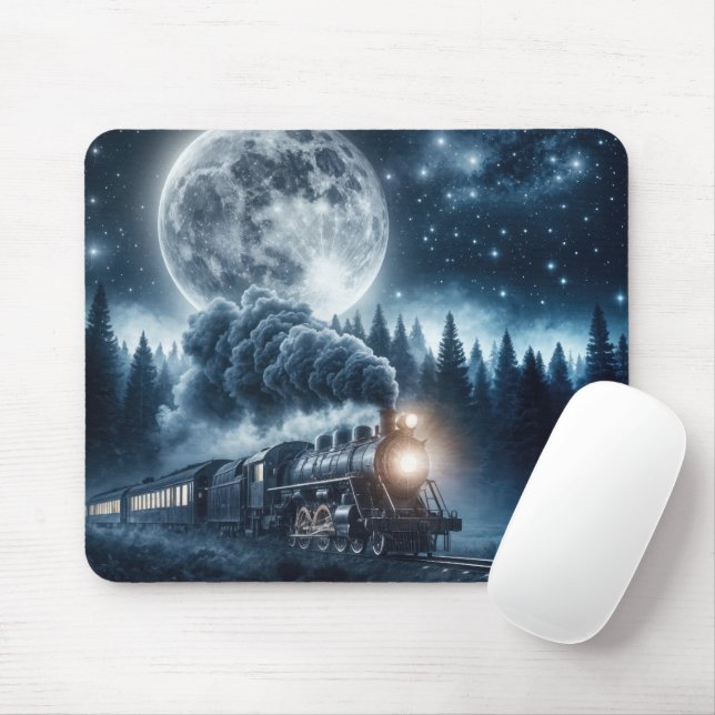 Vintage Steam Locomotive Mouse Pad (With Mouse)