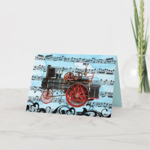 VINTAGE STEAM LOCOMOTIVE MUSICAL FATHER'S DAY CARD