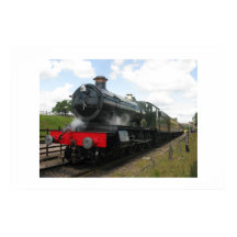 Vintage steam railway engine , train