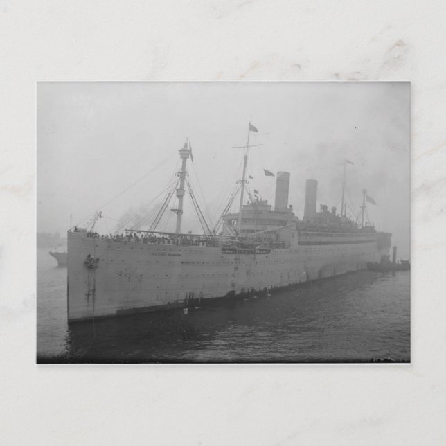 Vintage Steam Ship Postcard (Front)