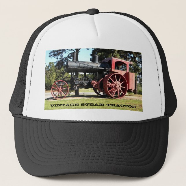 Vintage Steam Tractor Trucker Hat (Front)