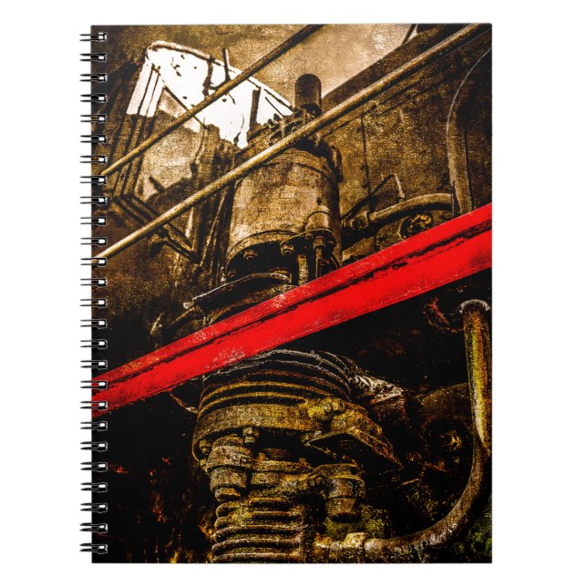 Vintage Steam Train - Air Pump Notebook (Front)