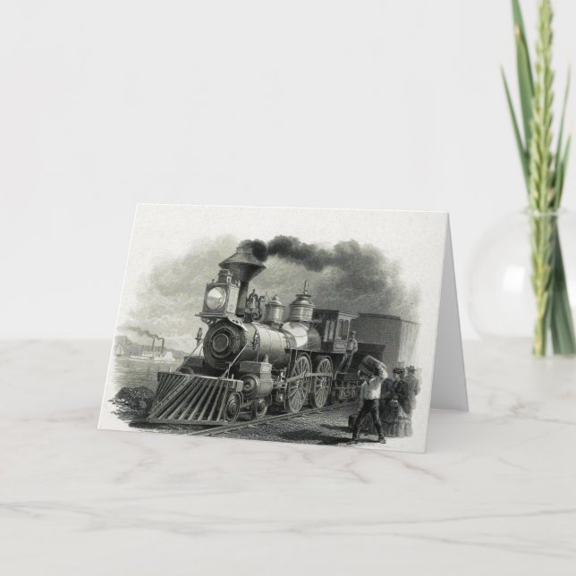 Vintage Steam Train Card (Front)
