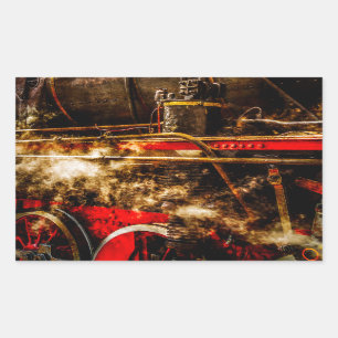Vintage Steam Train - In Steam Rectangular Sticker