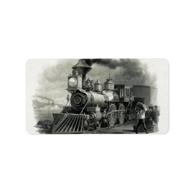 Vintage Steam Train Label (Front)