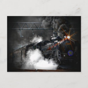 Vintage Steam Train Locomotive Postcard