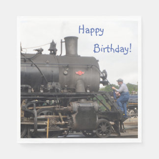 Vintage Steam Train Napkin