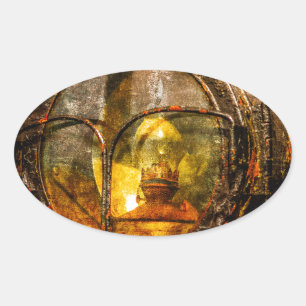 Vintage Steam Train - The Headlight Oval Sticker