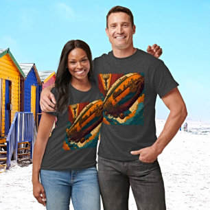 Vintage Steampunk Airship Adventure T-Shirt
