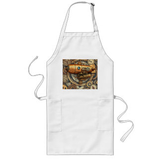 Vintage Steampunk Airship Long Apron