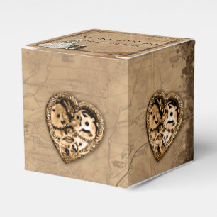Vintage Steampunk Bride Wedding Favour Box