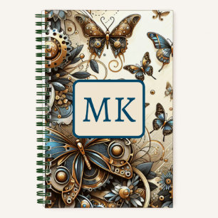 Vintage Steampunk Butterflies  Notebook