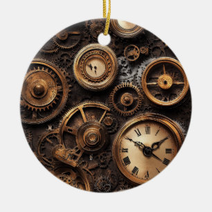 Vintage Steampunk Christmas Ornament