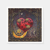 Vintage Steampunk Hearts Wallpaper