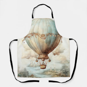 Vintage Steampunk Hot Air Balloon (2) Apron